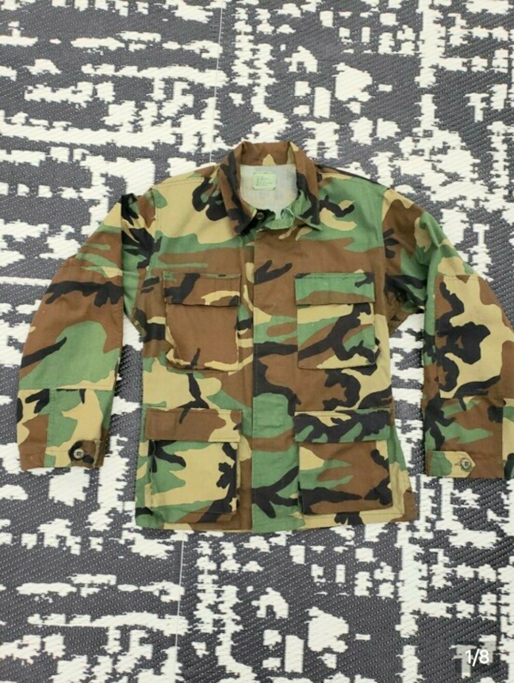 Vintage 1980s USA US Army Woodland Camo BDU Field Jacket
